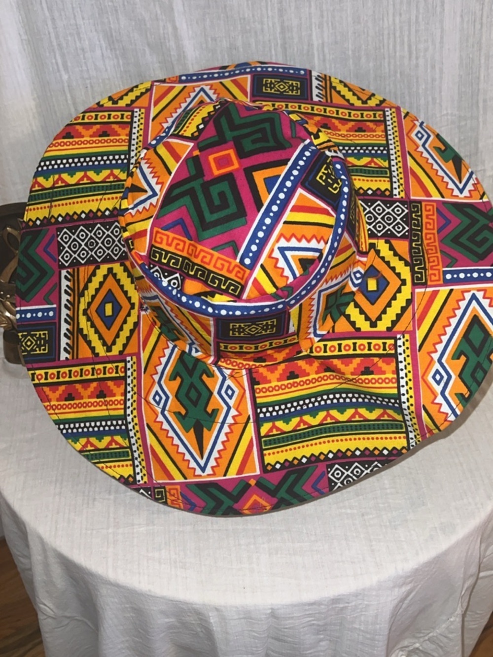 African Print Bucket Hat Wax Style Colorful Sun Hat K-K Vogues - Picture 3 of 7